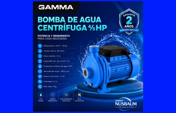 BOMBA CENTRÍFUGA ⅘HP CON GARANTÍA